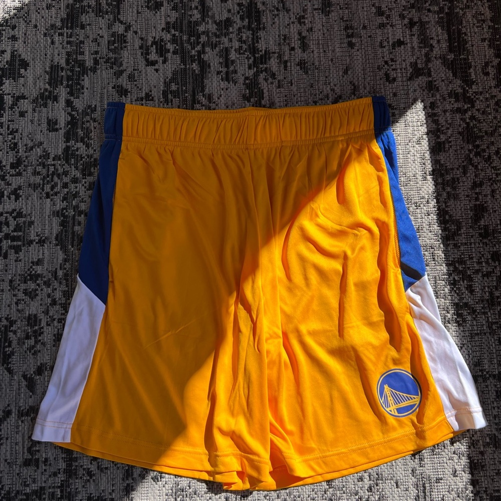 Fanatics Golden State Warriors Yellow and Blue Athletic Shorts